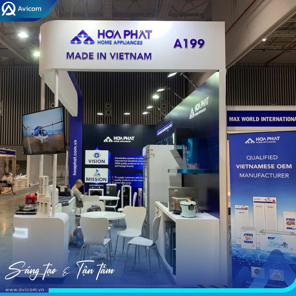Thiết kế gian hàng Global Sourcing – Đậm chất thương hiệu Hòa Phát