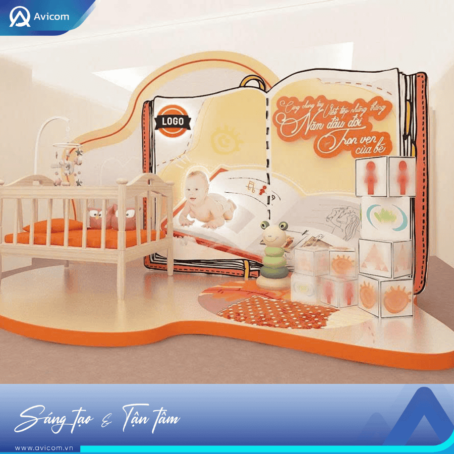 Booth sự kiện sáng tạo do Avicom thực hiện