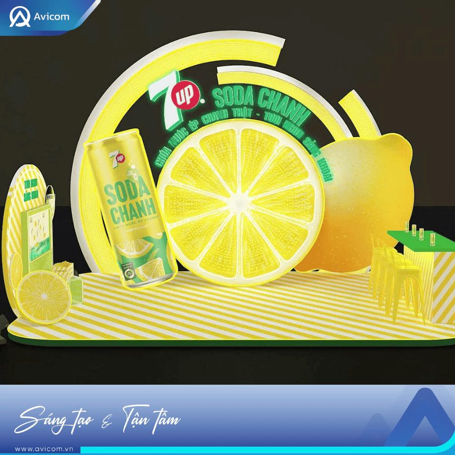 Booth sự kiện trải nghiệm sản phẩm Soda chanh