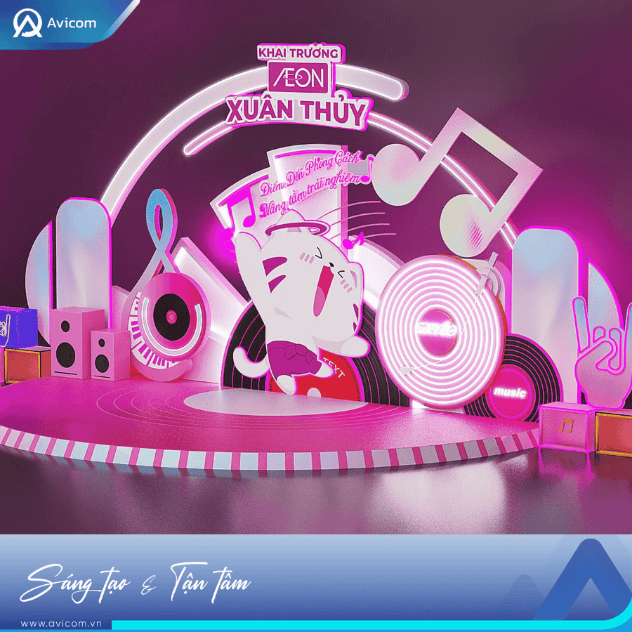 Booth sự kiện sáng tạo do Avicom thực hiện