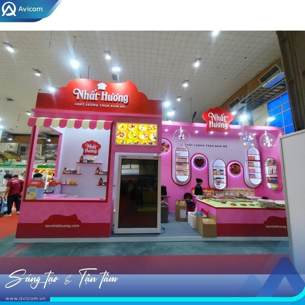 Booth sự kiện gian hàng Nhất Hương do Avicom thực hiện