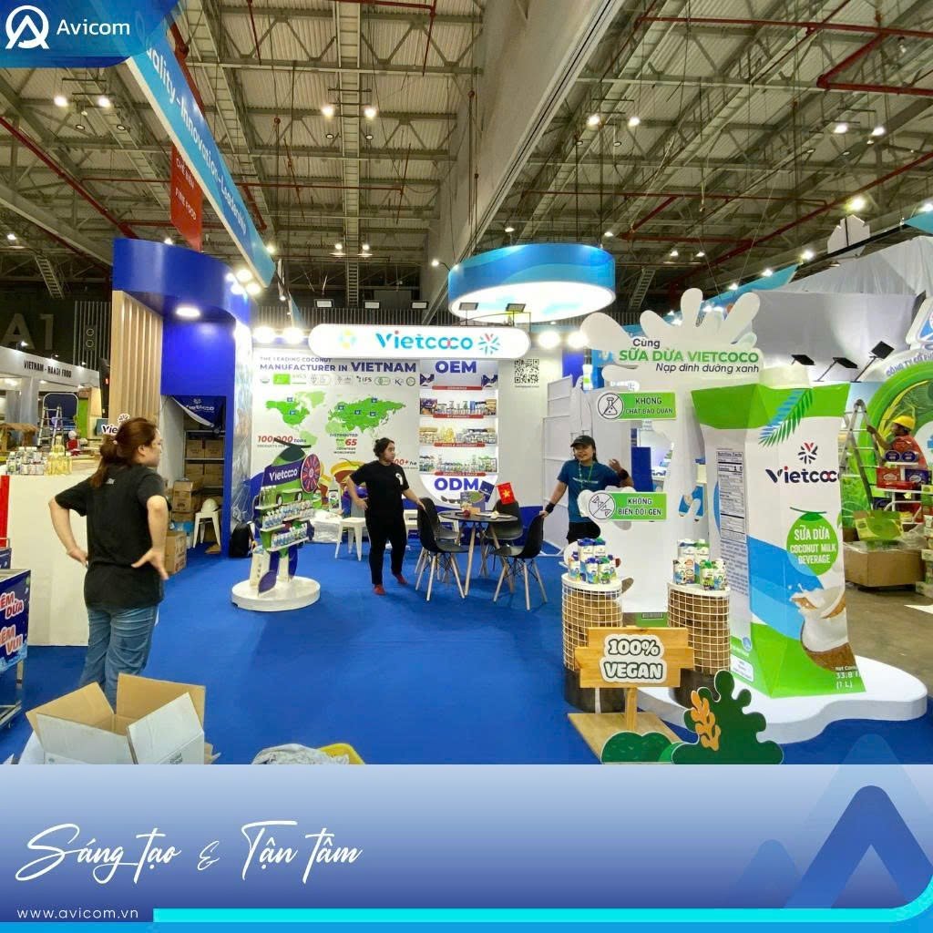 Gian hàng với chủ đề "thuần khiết"