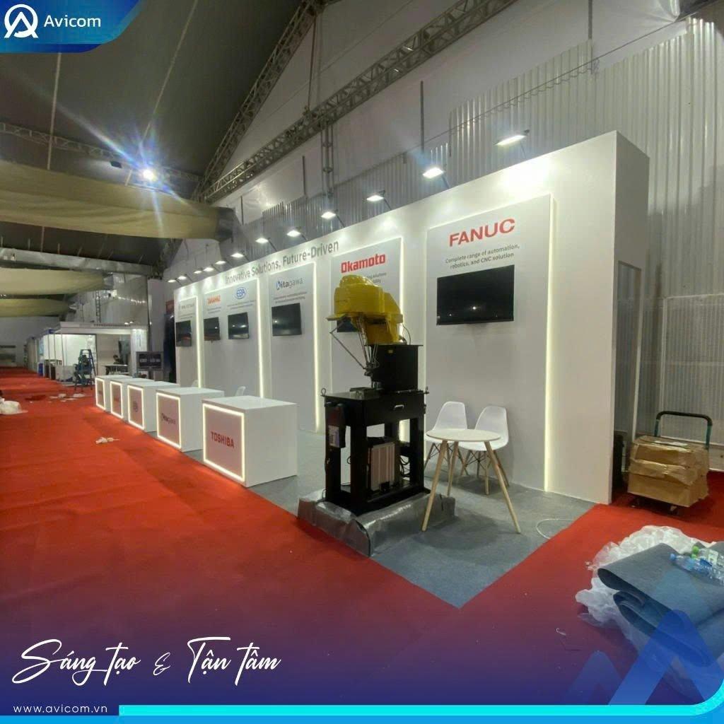 Booth sự kiện không gian thoáng mát