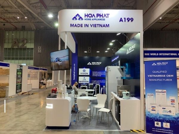 Mẫu gian hàng triển lãm của Hòa Phát