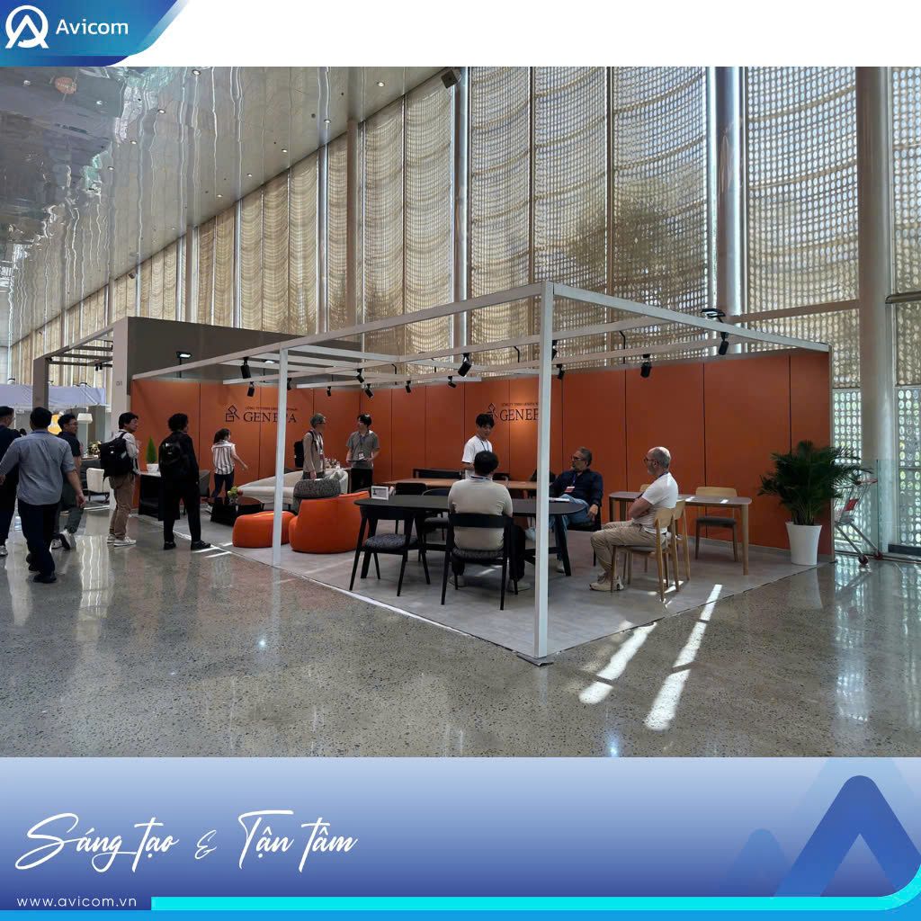 GENEPA tại HAWA Expo 2025: Gian hàng nội thất gỗ mộc chạm đến cảm xúc