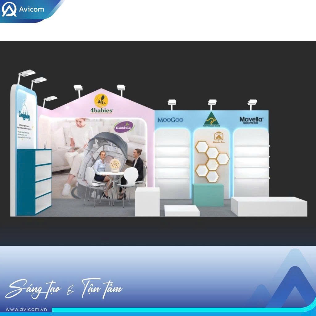 Gian hàng Mẹ &amp; Bé tại Vietbaby HCM 2025: Dấu ấn Avicom trong không gian hội tụ 7 thương hiệu quốc tế