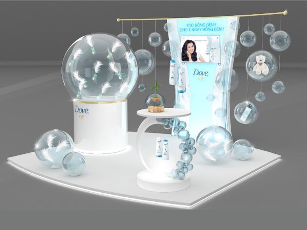 TOP các mẫu Booth mỹ phẩm ấn tượng, thu hút