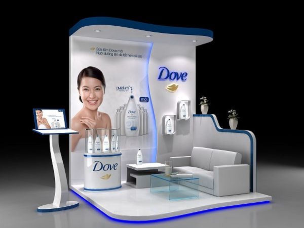 TOP các mẫu Booth mỹ phẩm ấn tượng, thu hút